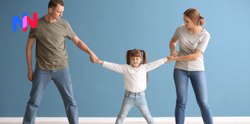 Deux parents avec une enfant